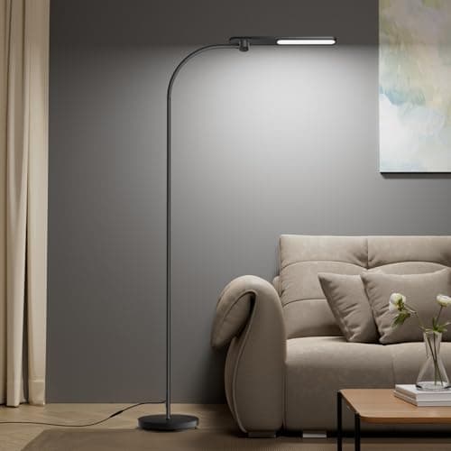 Honeywell F4 Sunturalux™ LED Floor Lamp, CRI 97 Full-Spectrum Eye-Caring Light, Stepless Dimmable Task Lamp with Flexible Gooseneck, 77.5" Tall Reading Lamp for Living Room & Office - Image 1
