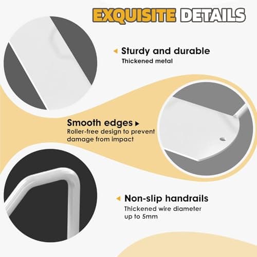 Mdkave Mattress Slide Stopper,Mattress Retainer Bar,Mattress Retainer Bar for Adjustable Bed,Wider Taller Non Slip Mattress Gripper,Anti Mattress Slide for Most Soft Bed(White,1.96" H,2 Pack) - Thumbnail 5