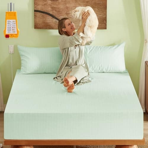 Bamboo Viscose Grounding Sheets, 10% Silver Infused Grounding Cooling Bed Sheets, Silky Breathable Than Cotton for Hot Sleeper, 15 Deep Pocket Grounded Fitted Sheets Only, King - Image 1