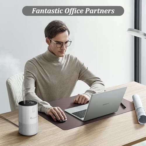 Waterless Diffuser for Essential Oil - Aroma Diffuser for Home with Battery Indicator, Portable Smart Scent Air Machine 1/2/3 & Continuous Mist, Timing & Auto-Off Function (White) - Thumbnail 5