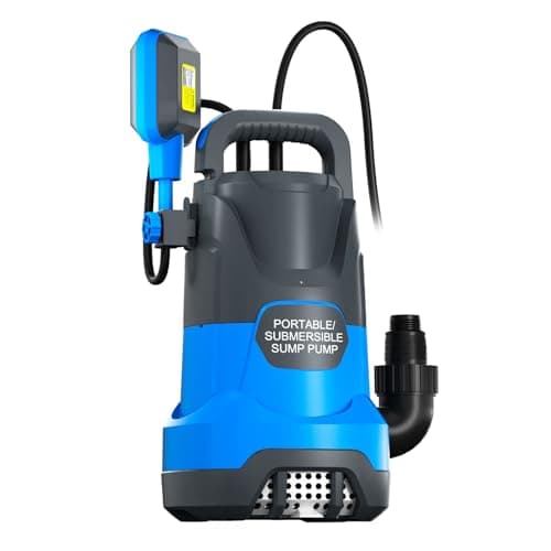 PANRANO Submersible Water Automatic Sump Pump 1HP Clean/Dirty Water Removal Pump 4000PGH With Float Switch Electric Portable Transfer Water Pump for Swimming Pool Garden Pond Basement Draining - Image 1