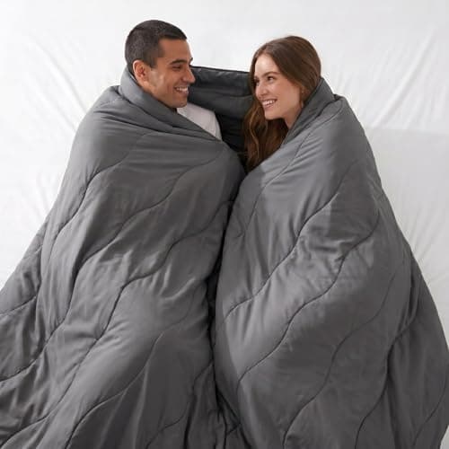 Cooling Comforter Queen, Cooling Blanket for Hot Sleepers & Night Sweats, Breathable Lightweight Comforter for Menopause & Summer, Dual Soft Cool-to-Touch, Oeko-TEX, Grey - Image 1