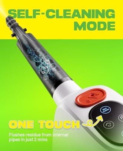POPCHOSE Steam Cleaner with Detergent Dispenser, 15s Heat-Up Handheld Steam Cleaner for Home, 500ml Removable Water Tank, Lightweight Portable Steamer for Cleaning Grout, Windows, Kitchen, Easy Refill - Thumbnail 6