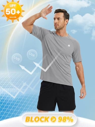 PINSPARK Moisture Wicking Shirts for Men Lightweight Quick Dry Athletic T-Shirts Running Gym Workout Short Sleeve Tee Shirts XL - Thumbnail 4