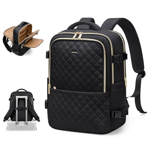 MDODO Travel Backpack for Women Men - Large Carry On Luggage Laptop Backpack Lightweight Daypack Waterproof Causal Bookbag Computer Backpack for College,Travel,Work,Fits 15.6Inch, 36L, Black - Image 1
