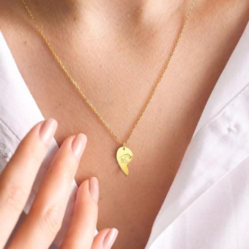COTATI Quotes Guitar Pick Necklace Outfits Jewelry Accessories Inspired Fans Gift Merch (Gold Heart) - Thumbnail 3