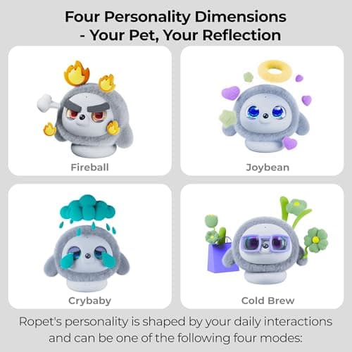 ropet KAMOMO Companion Interactive Robot Pet, Emotional Support for Kids and Adults, AI Desk Robots, Anxiety Relief Comfort Gift - Thumbnail 4