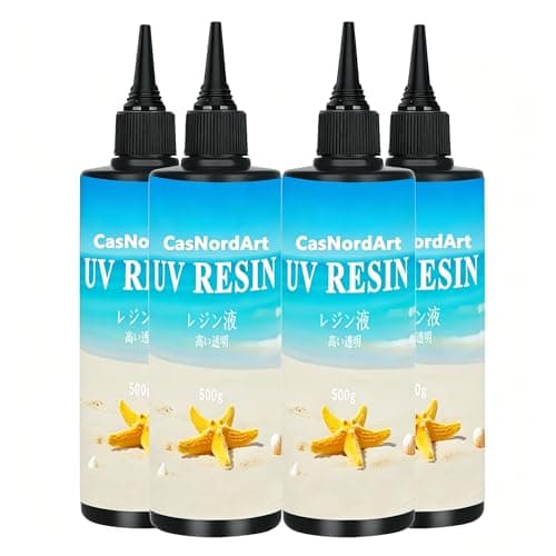 UV Resin 2000g Upgrade Low Odor & Hard Type Crystal Clear UV Curing for DIY Craft Jewelry Making, Coating and Casting