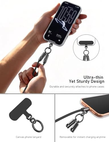 VISAGLOR Phone Lanyard USB C Cable, PD240W USB C to USB C Cables, Cell Phone Strap Universal Cell Phone Neck lanyard for 1Phone17/16, Samsung Galaxy, Google Pixel(3.9ft) - Thumbnail 4
