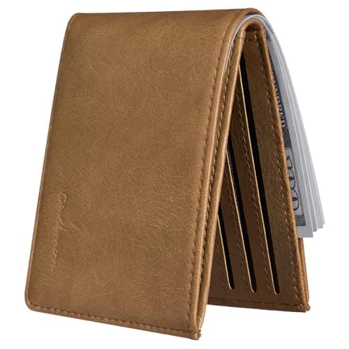 Chelmon Slim Wallet for Men ID Window with RFID Blocking Front Pocket Minimalist Bifold Bussiness Card Holder Gift for Men - Image 1