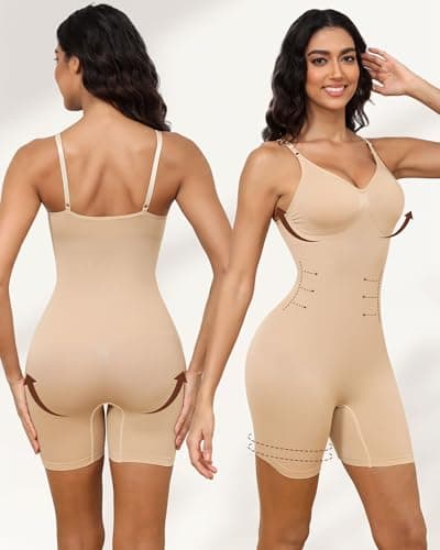 Oegho Women's Seamless Shapewear Bodysuit Tummy Control Body Shaper for Women - Thumbnail 3