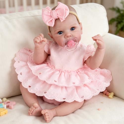 Milidool Reborn Baby Dolls - 20-Inch Real Life Baby Doll with Poseable Limbs and Feeding Kit, Weighted Newborn Lifelike Baby Doll Gift Set for Seniors, Collectors and Kids 3+ - Thumbnail 4