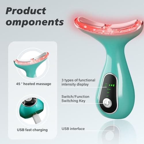 Facial Massager, Portable Face Neck Massager Wand for Skin Care - Thumbnail 3