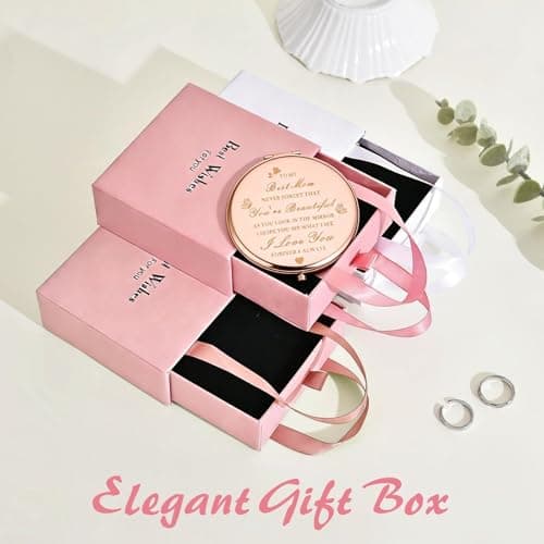 Atarvana Compact Mirror Gifts for Mom with Gift Box, Rose Gold Compact Mirror for Mother, Mother-in-Law, Step Mother| Birthday, Mothers Day, Christmas, from Daughter, Son - Thumbnail 5