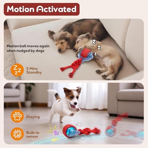 BENTOPAL Dog Toys Interactive Dogs Ball with Super High-Speed Rechargeable Dog Toy Ball for Puppies - Thumbnail 4