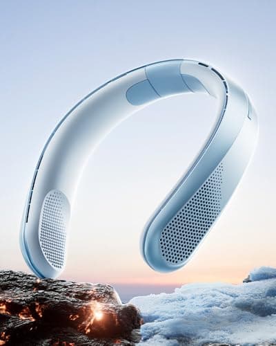 RANVOO FG10 Pro 2026 Ice Cooling Neck Fan 【Full Body Cooling 16 Hours Battery Life】 AI Personal Cooler, Immersive Neck Cold Wind, Rechargeable Strong Airflow Wearable Fan,Gift for Mom Dad - Image 1