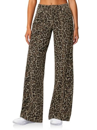 Cicy Bell Womens Wide Leg Jeans High Waisted Baggy Stretchy Front Seam Denim Pants with Pockets - Image 1