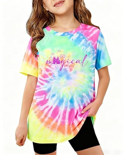 Magic Kingdom Shirts for Girls Magical Castle Princess Oversized T Shirts Kids Family Vacation Short Sleeve Tops