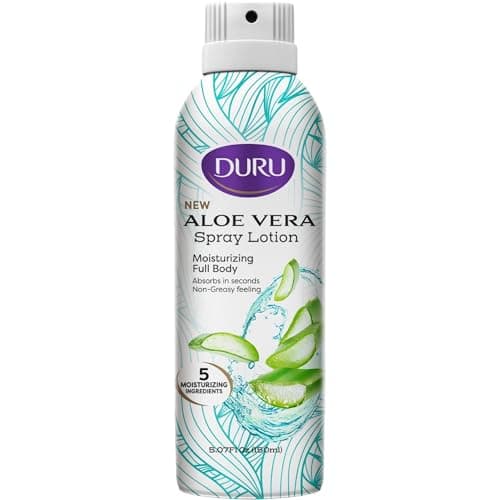 Duru Aloe Vera Moisturizing Spray Lotion - Spray Moisturizer Oil Lotion 48 Hour Moisture Body Lotion