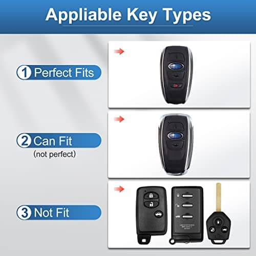 RUABIBAN Key Fob Cover Compatible with Subaru, Soft TPU Key Case Protection Shell Fit for Ascent BRZ Crosstrek Forester Impreza Legacy Outback WRX STI Smart Key - Thumbnail 2