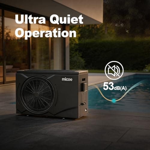 MICOE 75,000 BTU Pool Heat Pump, Smart Electric Air Source Heat Pump Heater for Up to 21,000 Gallon Above Ground & Inground Pools, App Control, Heating & Cooling, 220-240V - Thumbnail 6