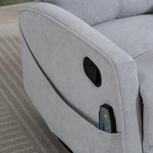 Fachmaih Manual Rocking Chair Nursery with Massage and Heat for Adults Comfy High Back Swivel Gilder Rocker Recliner for Bedroom Living Room - Thumbnail 5