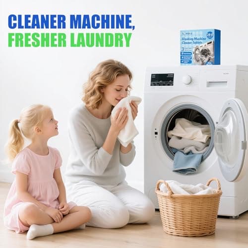 Washing Machine Cleaner Tablets - Washer Machine Cleaner Tablets for HE Front Loader & Top Load Washer, Deep Cleaning & Remove Odor, Eco-friendly Deodorizer for Septic Safe (32 Pack) - Thumbnail 5