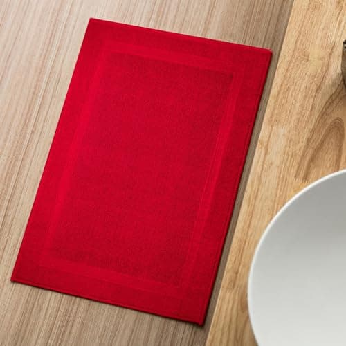 Infinitee Xclusives Premium Cotton Bath Mats for Bathroom – Pack of 2 | 34x22 Inches | Ultra Soft, Super Absorbent, Non-Slip, Machine Washable Mats (Burgundy) [Not a Rug] - Thumbnail 4