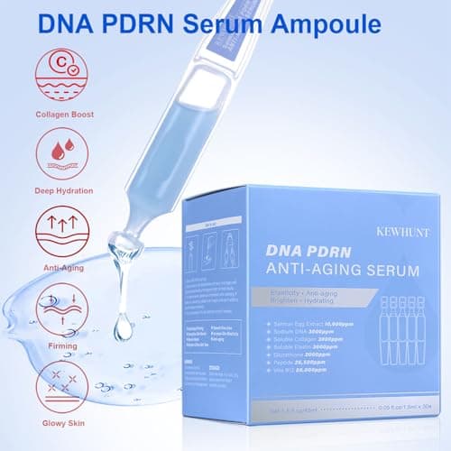 Salmon DNA PDRN Anti-Aging Facial Serum, 10,000ppm Salmon Egg DNA Ampoule, 3000ppm Collagen, Peptide, Glutathione, Niacinamide -Wrinkles, Firming, Radiance Skincare, 0.05 fl.oz x 30e - Thumbnail 5