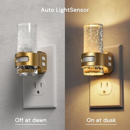 L LOHAS LED Motion Sensor Night Light, 4 Pack Bubble Night Lights Plug into Wall,3CCT Color Temperature Change MINI Night-Light,Dimmable Nightlights with Dusk to Dawn Sensor for Rooms Bathroom Hallway - Thumbnail 4