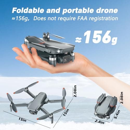 FPV Drone with Camera 1080P HD - Foldable RC Quadcopter for Adults Beginners Kids, Voice Control, Gesture Selfie, Headless Mode, 2 Batteries 30 Min Long Flight Time, Portable Travel Case, Beginner Friendly Drone - Thumbnail 5