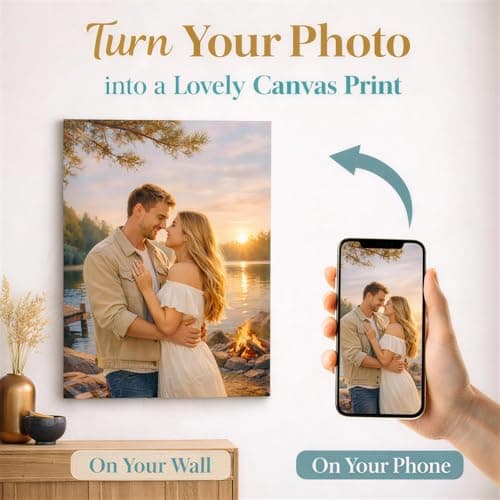 VYPEROCK Custom Canvas Prints with Your Photos, Personalized Portrait Canvas Wall Art Decor, Meaningful Keepsake for Family Couple Wedding Baby Pet Home, Unique Gift Framed Poster Artwork (11"x14") - Thumbnail 3