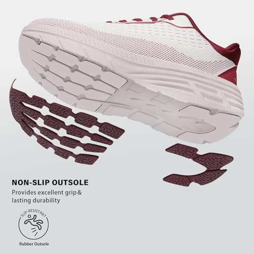 Wirpex Women's Wide Toe Box Walking Shoes–Non Slip Comfortable Cushioned Fashion Sneakers for Bunions Lightweight Zero Drop Tennis Running Shoe with Roomy Fit Beige Size 10.5 - Thumbnail 6