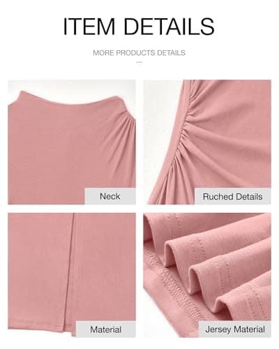 BTFBM Women Bodycon Maxi Dress Long Sleeve Back Slit Ruched Elegant Party Cocktail Formal Fall Wedding Guest Dresses(Pink, Small) - Thumbnail 6