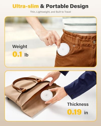 25W Wireless Charger for MagSafe, Qi2.2 Magnetic Fast Charging Pad for iPhone 17/16/15/14/13/12 Series & AirPods, Strong Magnet, Ultra-Thin & Portable Charger Mat for Travel Home Office(White, 2Pack) - Thumbnail 5