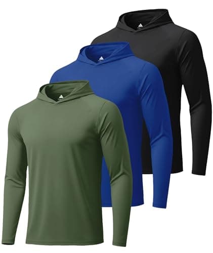 ZITY Long Sleeve Fishing Shirts for Men Mens Sun Shirts UPF 50+ Rash Guard Long Sleeve Sun Protection Hoodie SPF UV Fishing Hiking Shirt Men