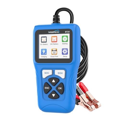 Veepeak Car Battery Tester 12V 24V, 100-2000CCA Battery Load Tester Analyzer with Cranking and Charging System Test for Cars, SUVs, Boats, Trucks and Motorcycles - Image 1