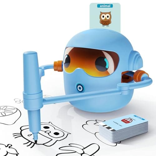 Yuieapl Drawing Robot for Kids, with 100 Design Templates & 12 Color Pens,Voice-Guided Play, Ideal Gift for Ages 3-10 - Image 1
