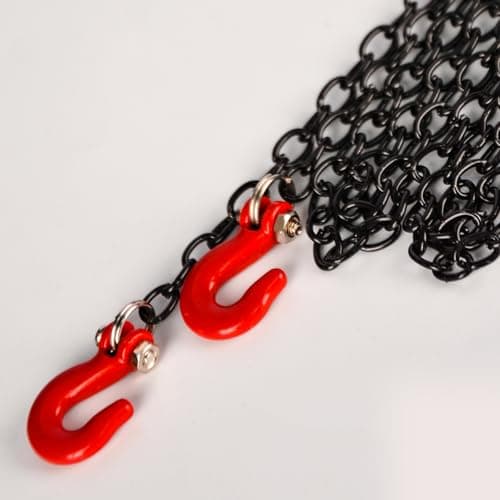High-Simulation Metal Tow Hook + 100cm Chain Kit for 1/10 Scale RC Crawlers – Compatible with Traxxas TRX4, Axial SCX10 Series – Off-Road Recovery & Realistic Upgrade - Thumbnail 3