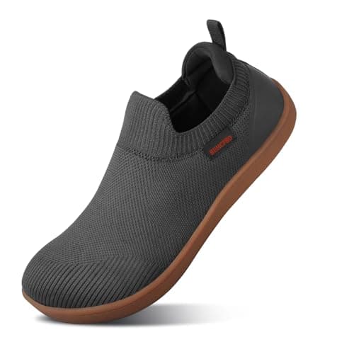 BUHCFBO Non Slip Shoes for Women & Men Food Service Slip On Chef Kitchen Shoes Unisex Wide Toe Box Work Shoes Restaurant Slip Resistant Walking Zero Drop Sneakers Bright Grey 4W - Image 1