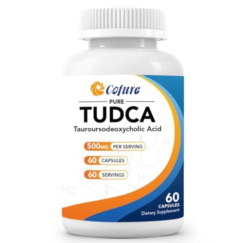 TUDCA 500mg Supplement, Liver and Gallbladder Support, Genuine Purified Bile Salts with Bitter Taste, Vegan, Gluten Free, Non GMO - 60 Capsules