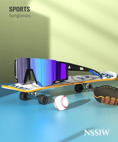 NSSIW Kids-Sunglasses Sports Sun Glasses: Youth Baseball Sunglasses Shades for Boys Girls UV400 Cycling 3 Pack Age 6-16 - Thumbnail 6