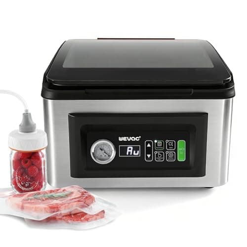Wevac Chamber Vacuum Sealer, 12” Seal Bar, Auto Vacuum Time, Deep Chamber with Easy-Clean Design, Commercial-Grade for Meats, Liquids, Soups, Sous Vide & Mason Jars, CV12 Pro - Image 1