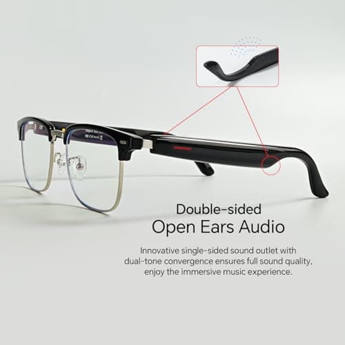 SZXWL Bluetooth Smart Glasses with Camera for Sports/Cycling/Running, Bone-Conduction Music Glasses, Hands-Free Call, Intelligent Voice Navigation (Anti-Blue Light Glasses) - Thumbnail 5