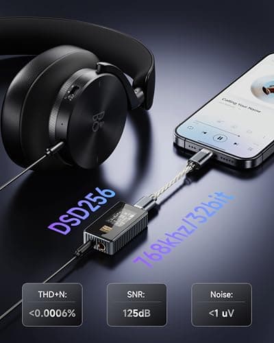 ZOOAUX PRO Headphone Amplifier, Portable Hi-Res Audio Amp with 4.4mm & 3.5mm Outputs, PCM 768kHz/DSD256 Support, Volume Control for Android, iOS, Mac & Windows - Thumbnail 2