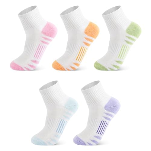 Ipletix Ankle Socks For Women，Athletic Moisture Wicking Women's Quarter Socks 5 Pairs For Running Hiking Gym (Multi 6-8) - Image 1