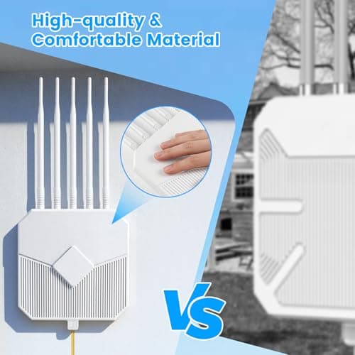 Outdoor WiFi 6 Extender, 2026 AX3000 Long Range Outdoor WiFi Extender Signal Booster, IP67 Weatherproof Outdoor Wireless Access Point with PoE, Gigabit Ports for Garage, Farm, Yard, RV, Dock,Starlink - Thumbnail 5