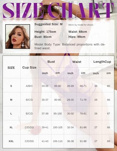 Tidouk Womens Lingerie Sexy One Piece Teddy Lingerie Bodysuit Cut Out V Neck Lace Boudoir Outfits(Purple,Medium) - Thumbnail 5