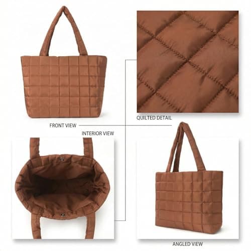 Mother's Day Personalized DIY Down Travel Bag. Quilted shoulder bag, customizable with names and cute expressions. A thoughtful gift for your best friend, loved ones, or your mom this Mother's Day. - Thumbnail 5