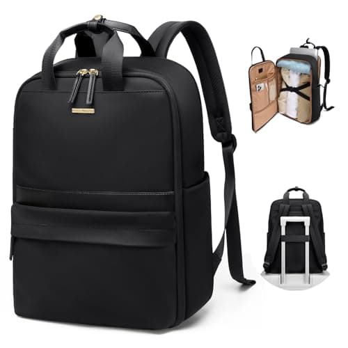 GOLF QUALITY Laptop Backpack for Women Carry On Backpack Travel Backpack with Laptop Compartment for Work Travel Business Fit 16 Inch Notebook, Black